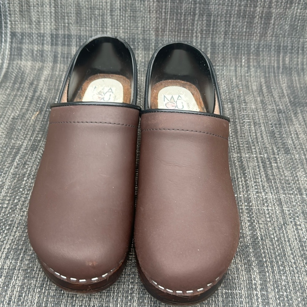 🍍MAGUBAS Swedish Clogs brown nubuck size 40 (9)🍍